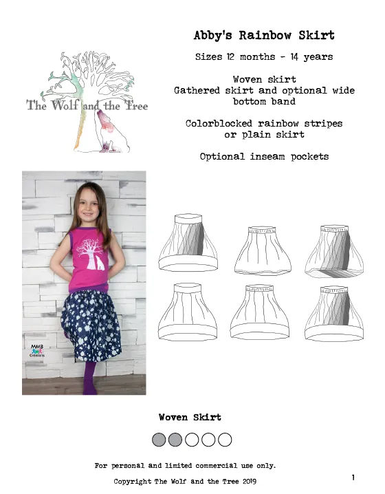 Abby's Rainbow River - Abby's Rainbow Skirt   Abby's River Blouse Bundle