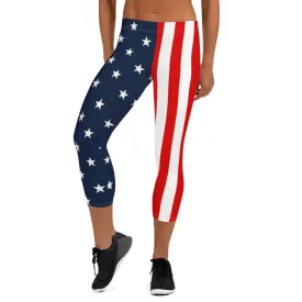 American Flag Capri Leggings American Flag Capri Leggings