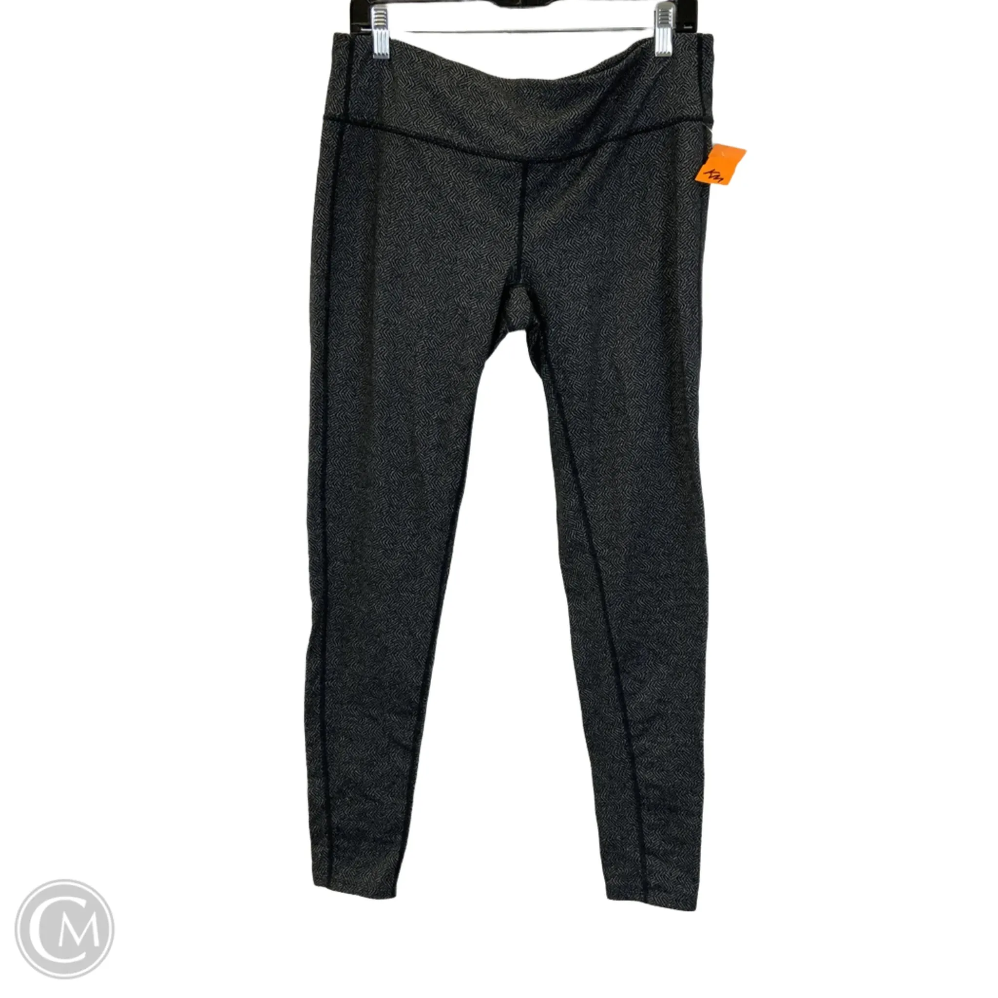 Athletic Leggings By Athleta In Black & Grey, Size: Xl