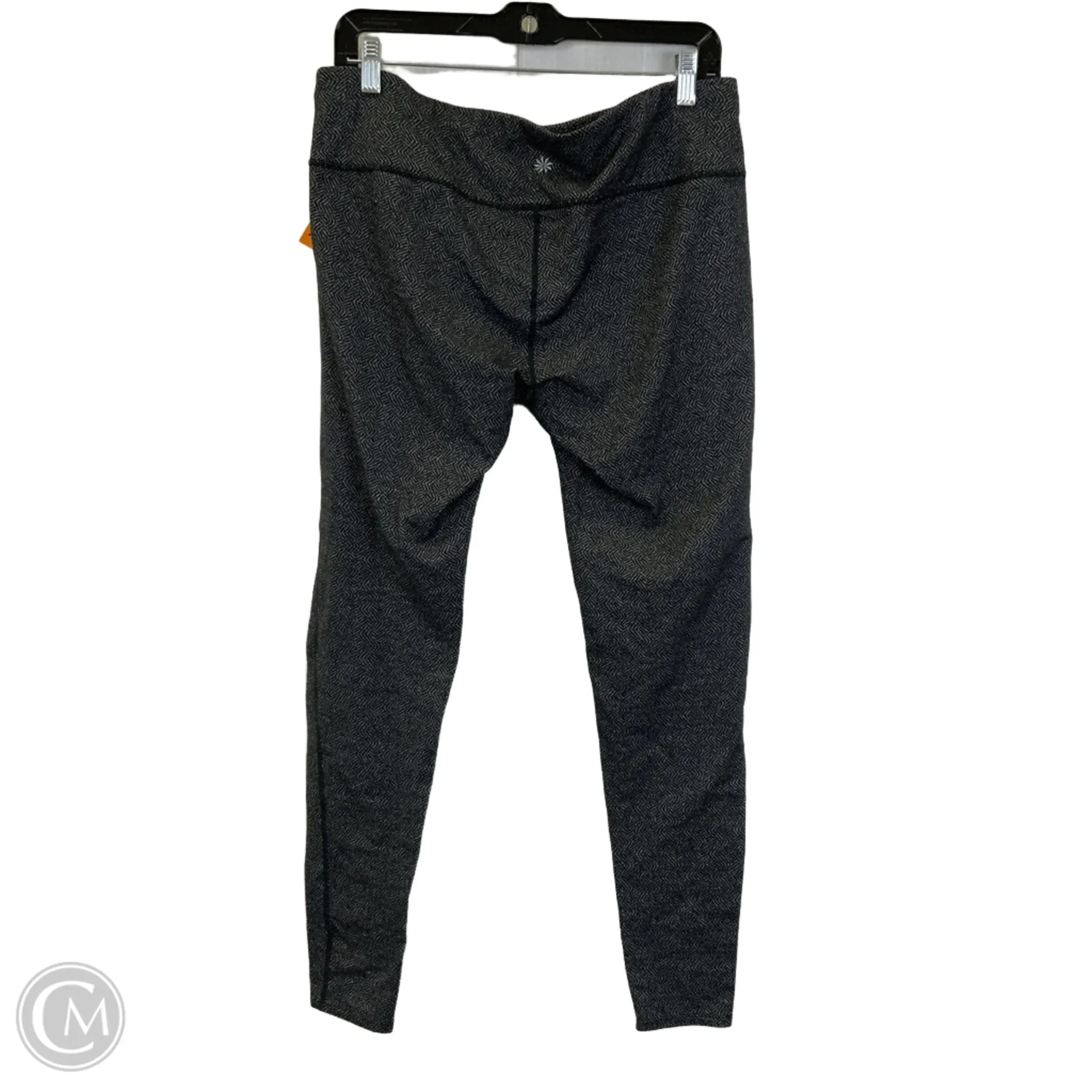 Athletic Leggings By Athleta In Black & Grey, Size: Xl