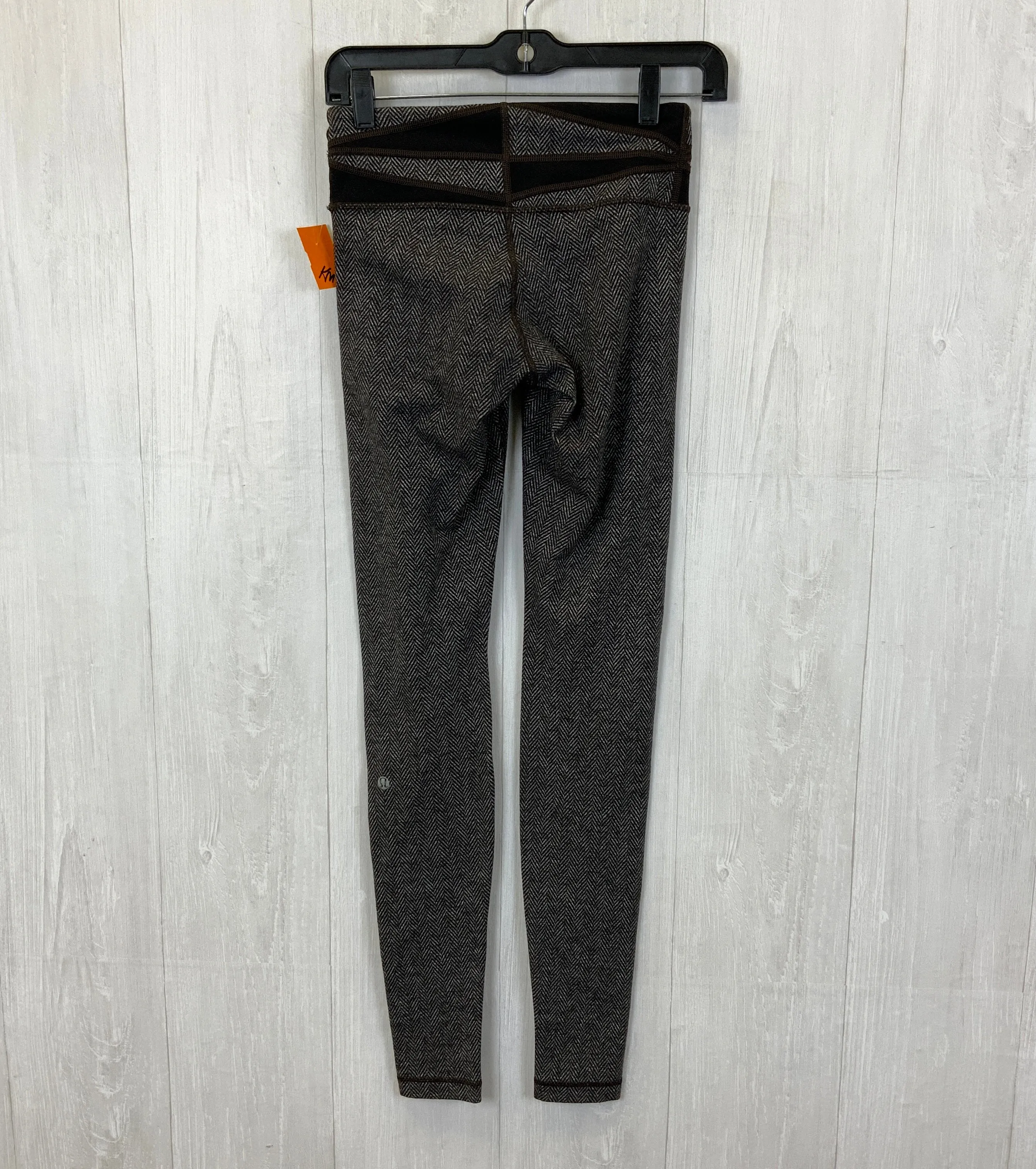 Athletic Leggings By Lululemon In Black & Grey, Size: 4