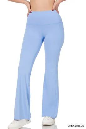 Athletic Wide Waistband Flare Yoga Pants Athletic Wide Waistband Flare Yoga Pants