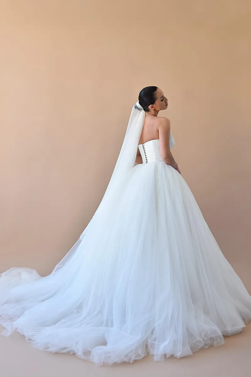 Ball Gown Sweetheart Beads Rustic Wedding Dress Bridal Gown QW0955