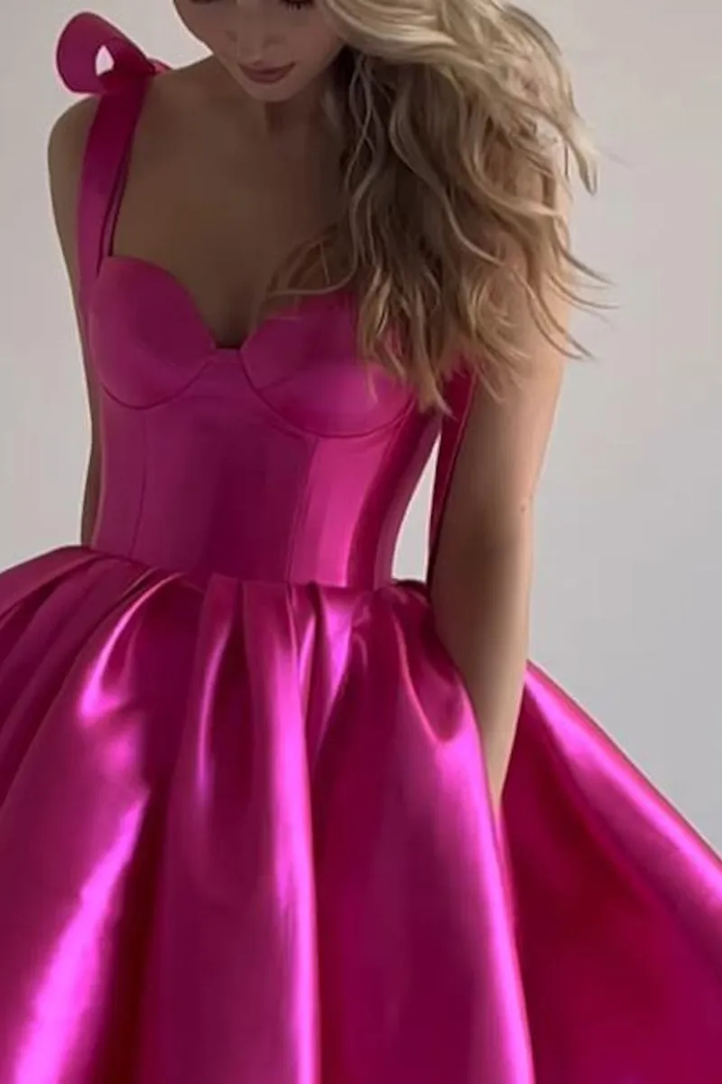 Ball Gown Sweetheart Satin Cute Homecoming Party Dress QH2356