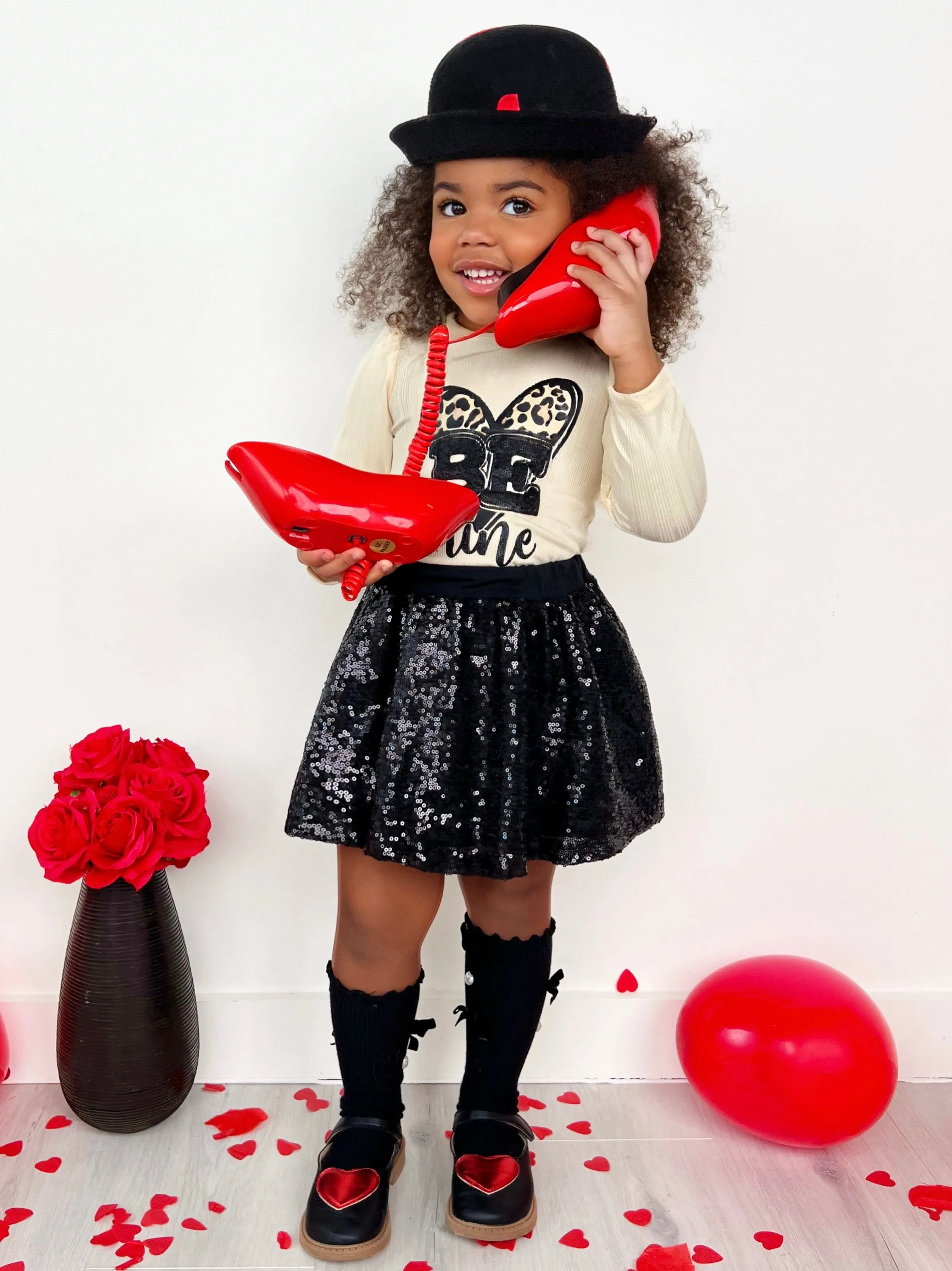 Be Mine Sequin Skirt Set