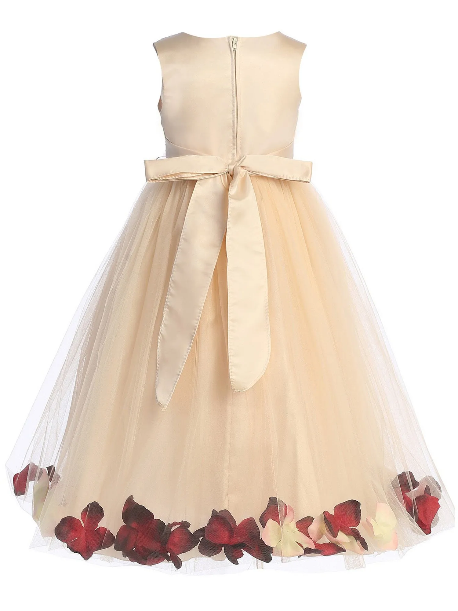 Big Girls Blush Satin Top Without Sash Petal Plus Size Dress 16.5-20.5