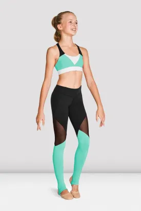 Bloch - Girls Full Length Leggings - Child (FP5209C) - Blue Radiance