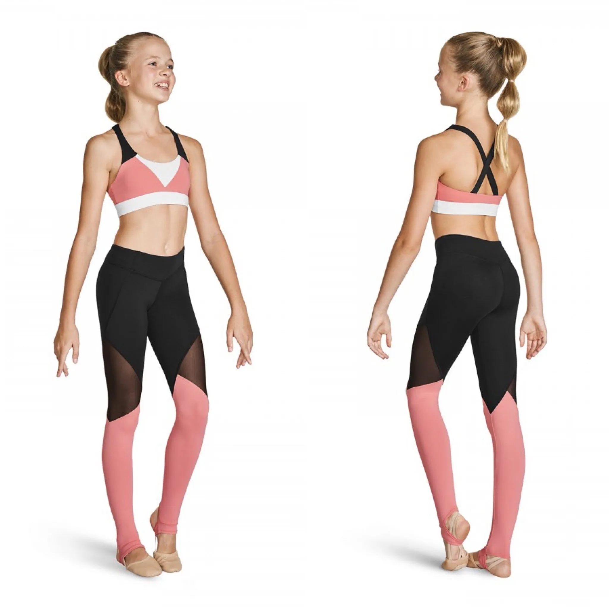 Bloch - Girls Full Length Leggings - Child (FP5209C) - Coral