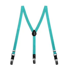 Boys' Cyan Skinny Suspenders