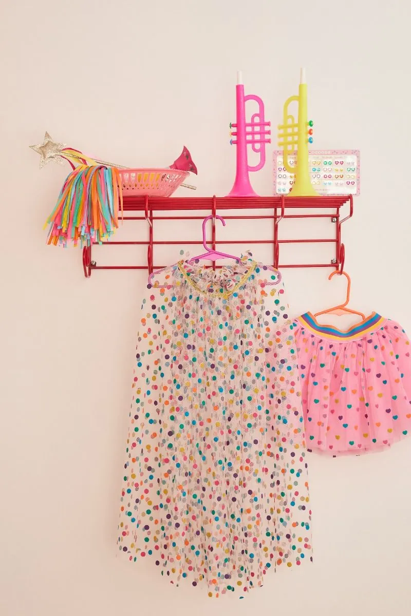 Cape Dress Up - Multicoloured Polka Dot Tulle