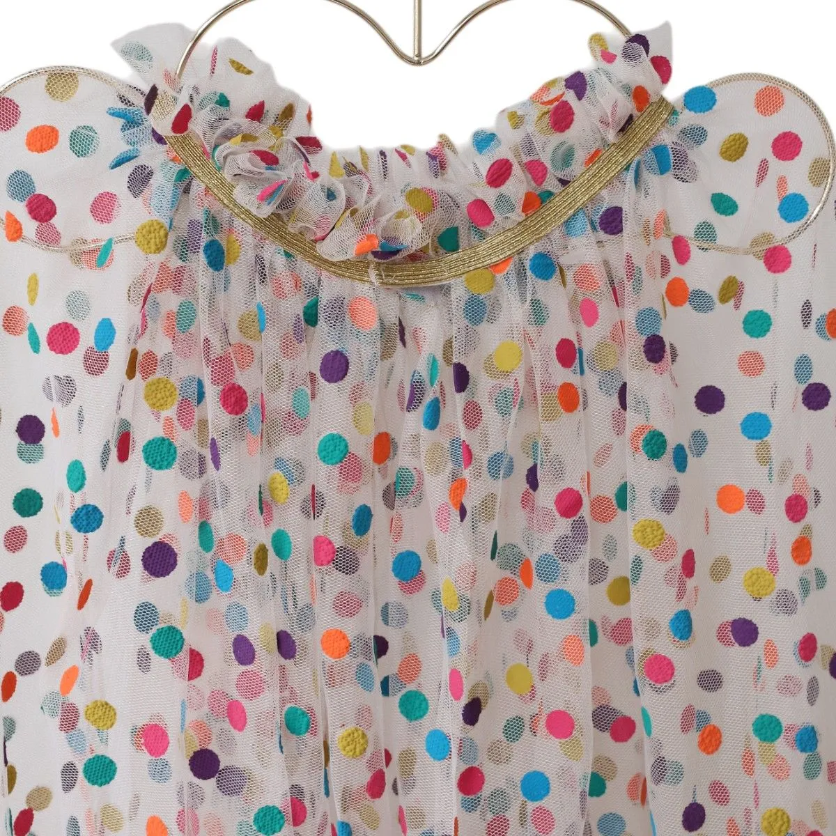 Cape Dress Up - Multicoloured Polka Dot Tulle