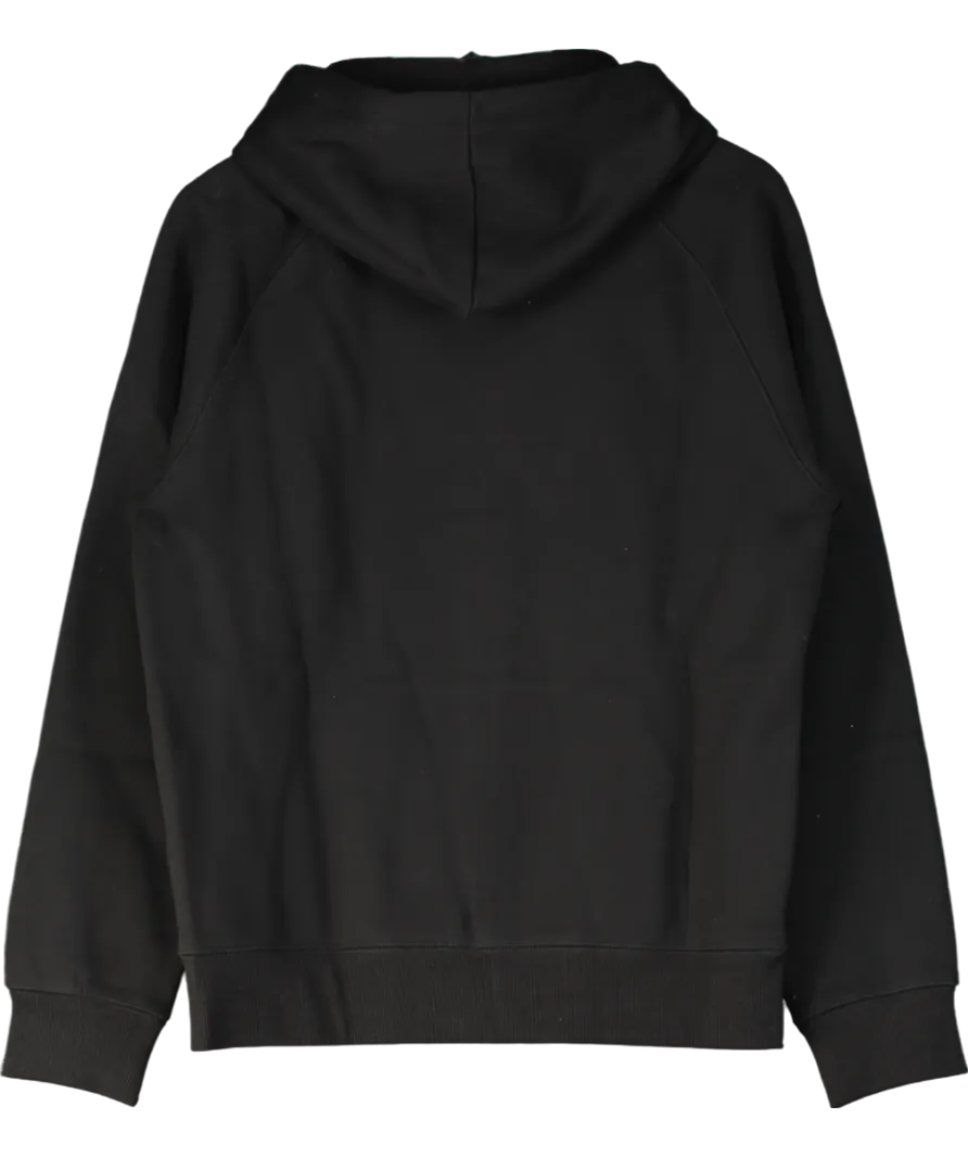 Carhartt WIP Black / Gold Hooded Chase Zip Sweatshirt Jacket UK S
