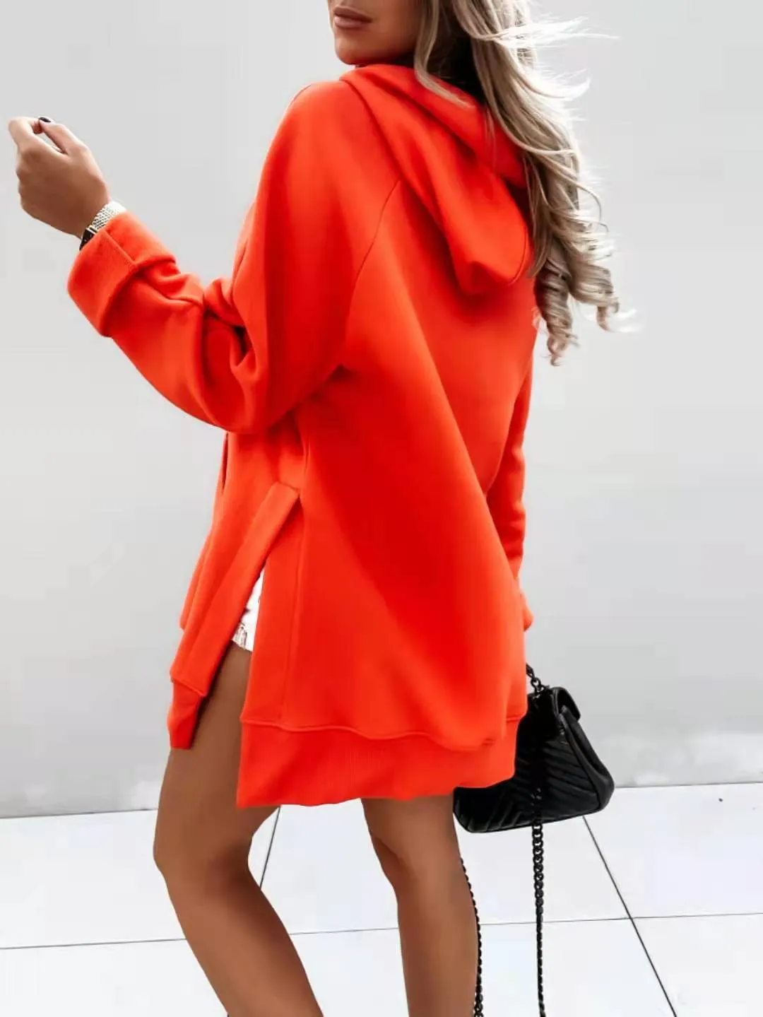 Casual Long Sleeve Drawstring Hoodie