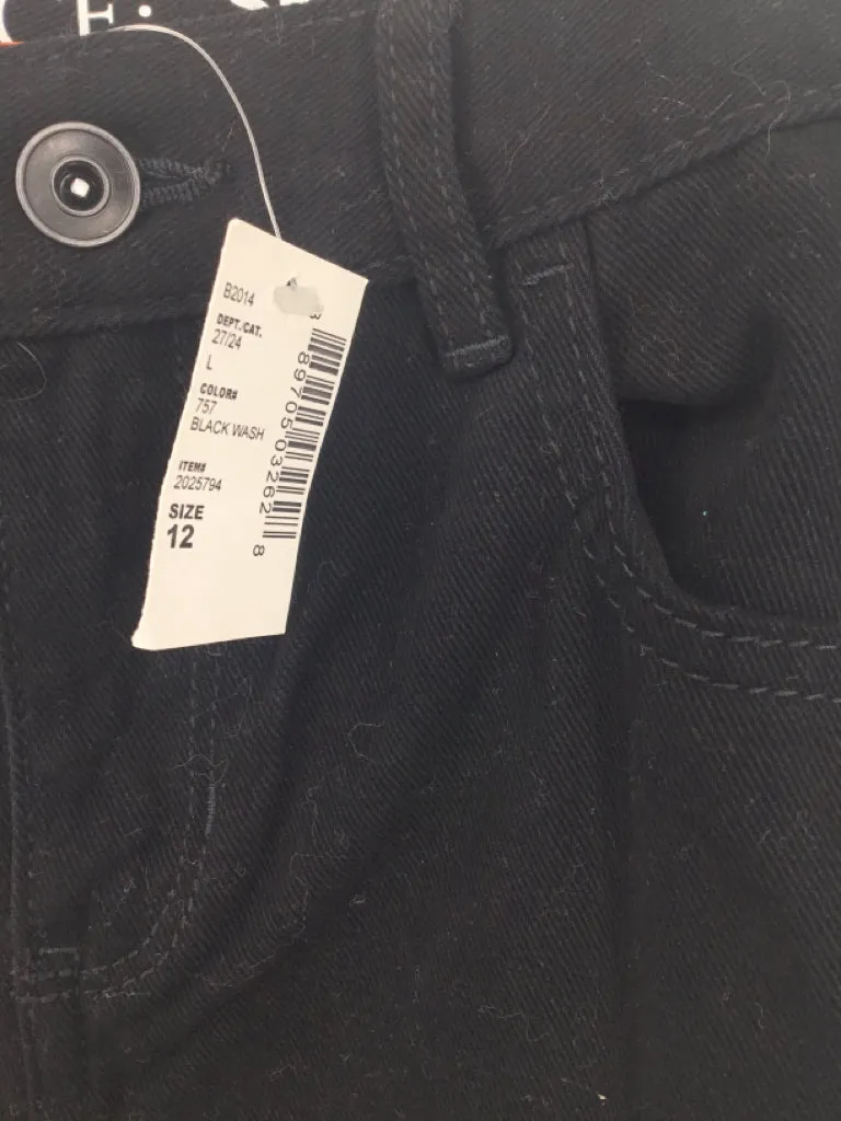 Childrens Place Child Size 12 Black Solid Jeans - boys