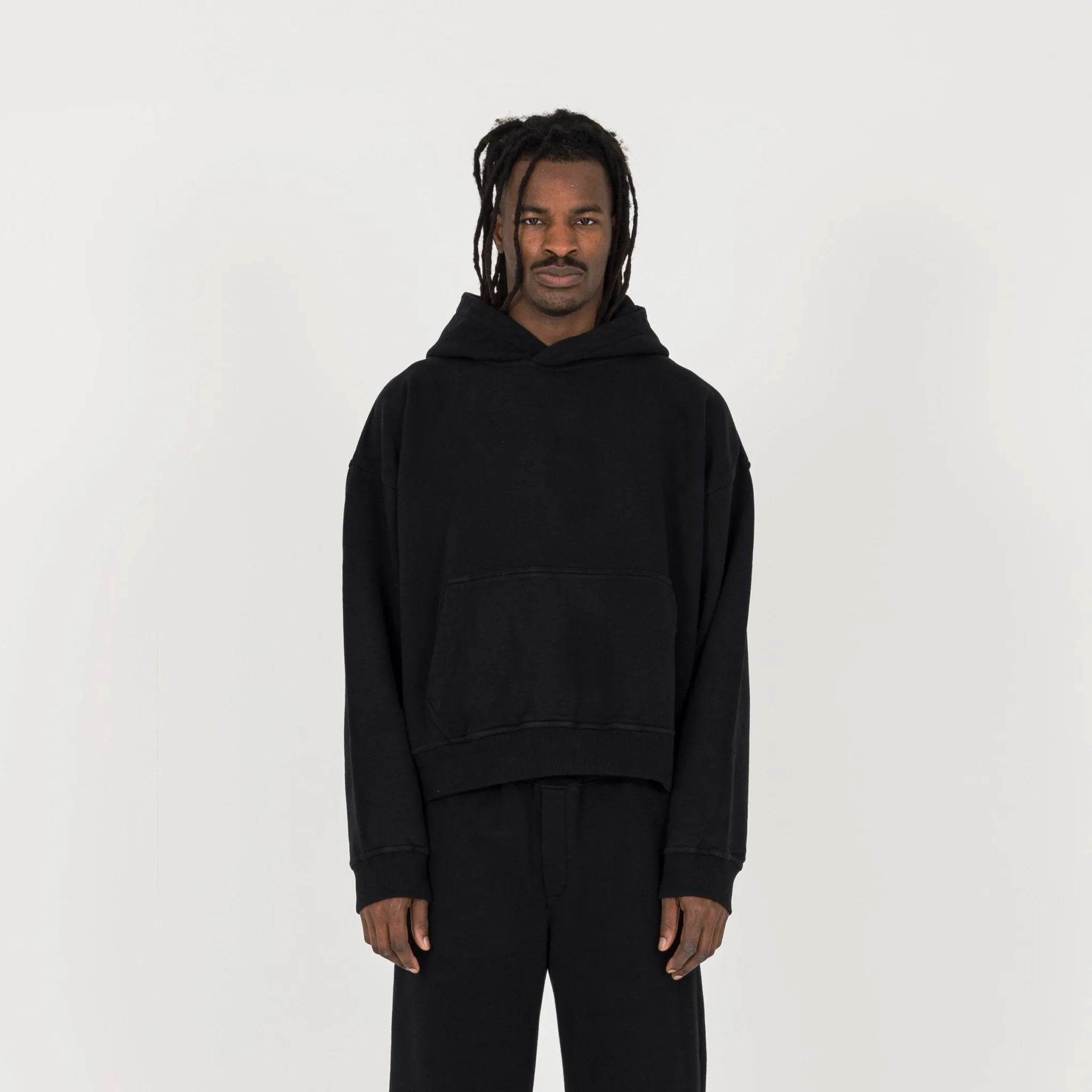Cropped Hoodie - Black