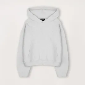Cropped Hoodie - Light Marl Grey Cropped Hoodie - Light Marl Grey