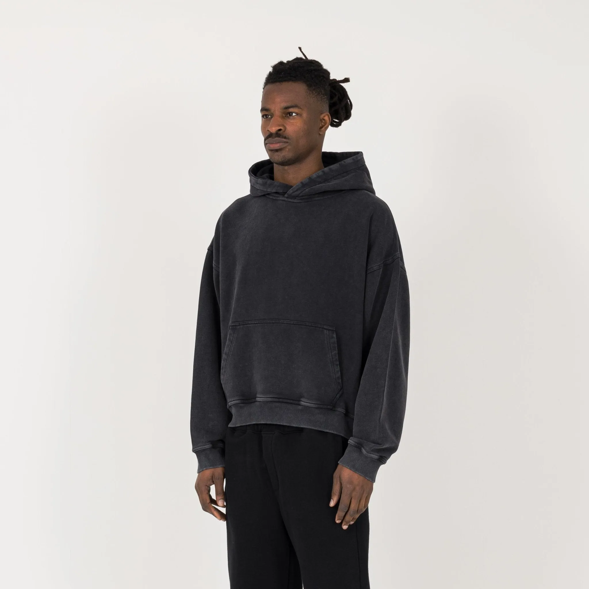 Cropped Hoodie - Vintage Black
