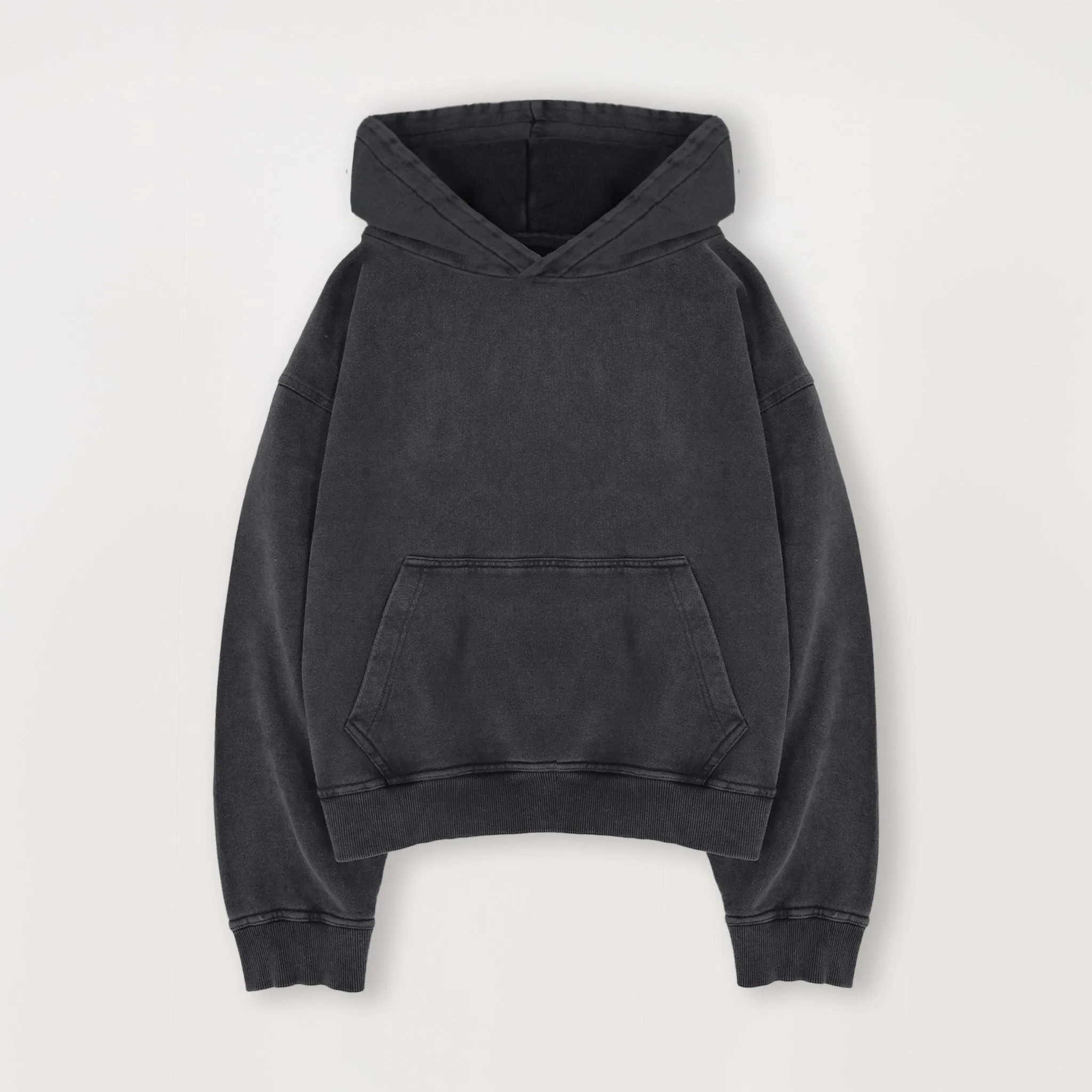 Cropped Hoodie - Vintage Black