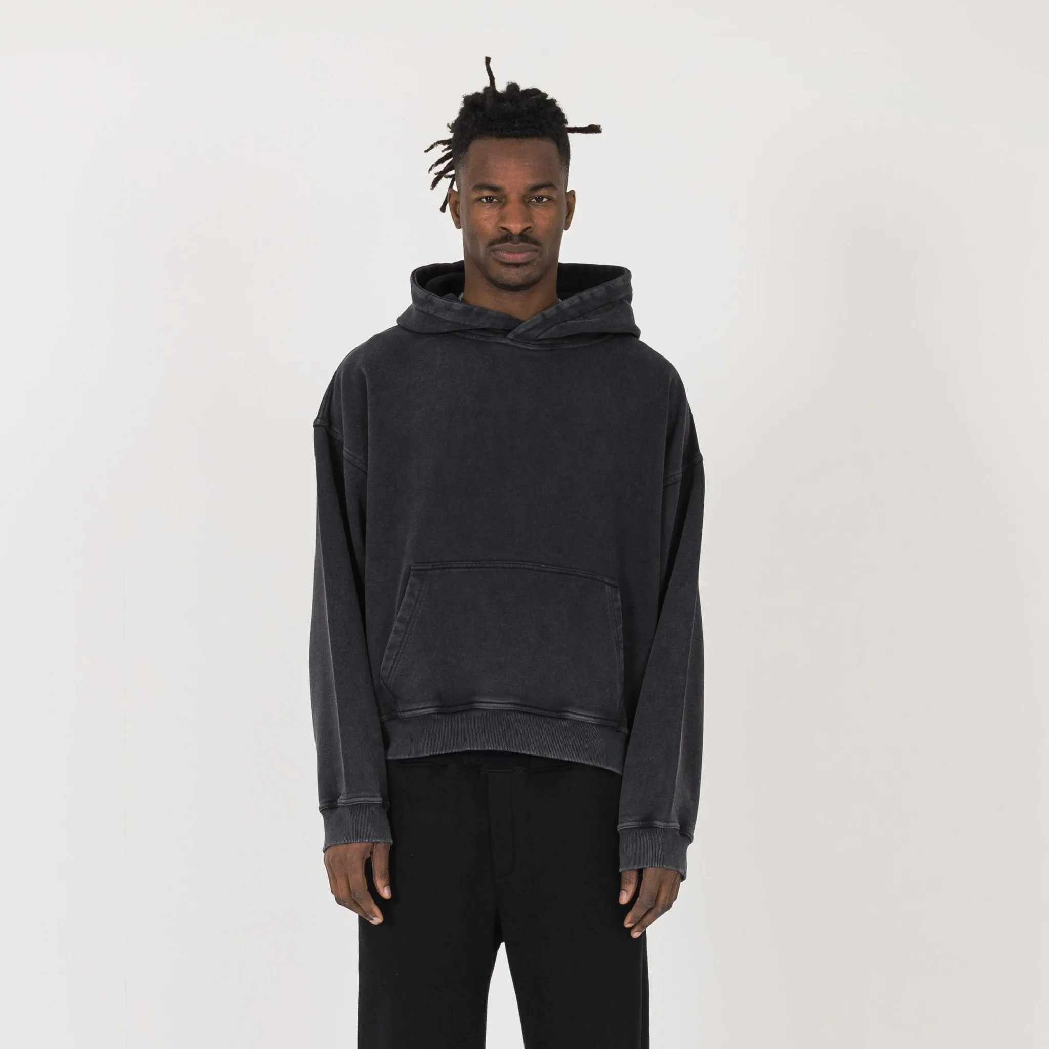 Cropped Hoodie - Vintage Black