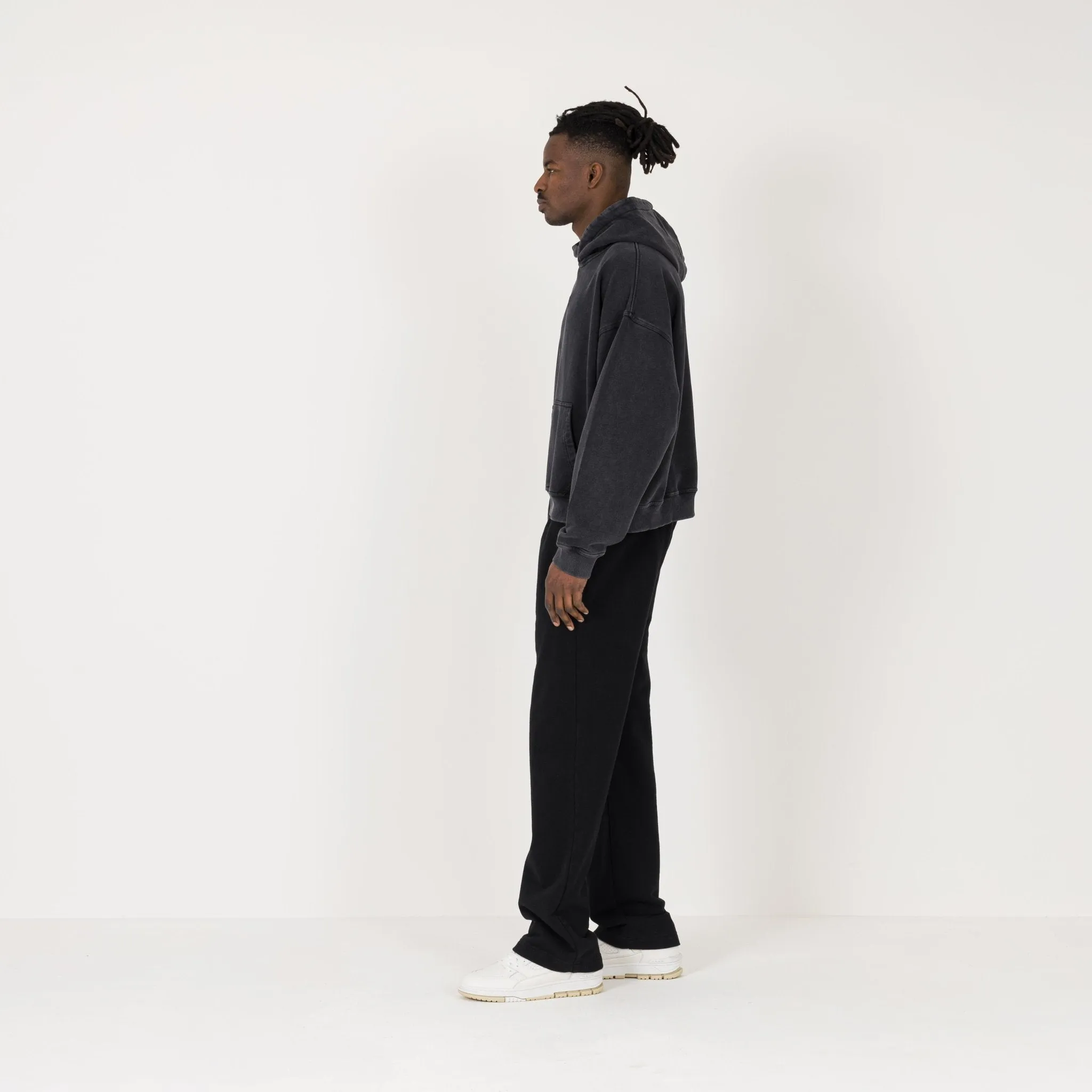 Cropped Hoodie - Vintage Black