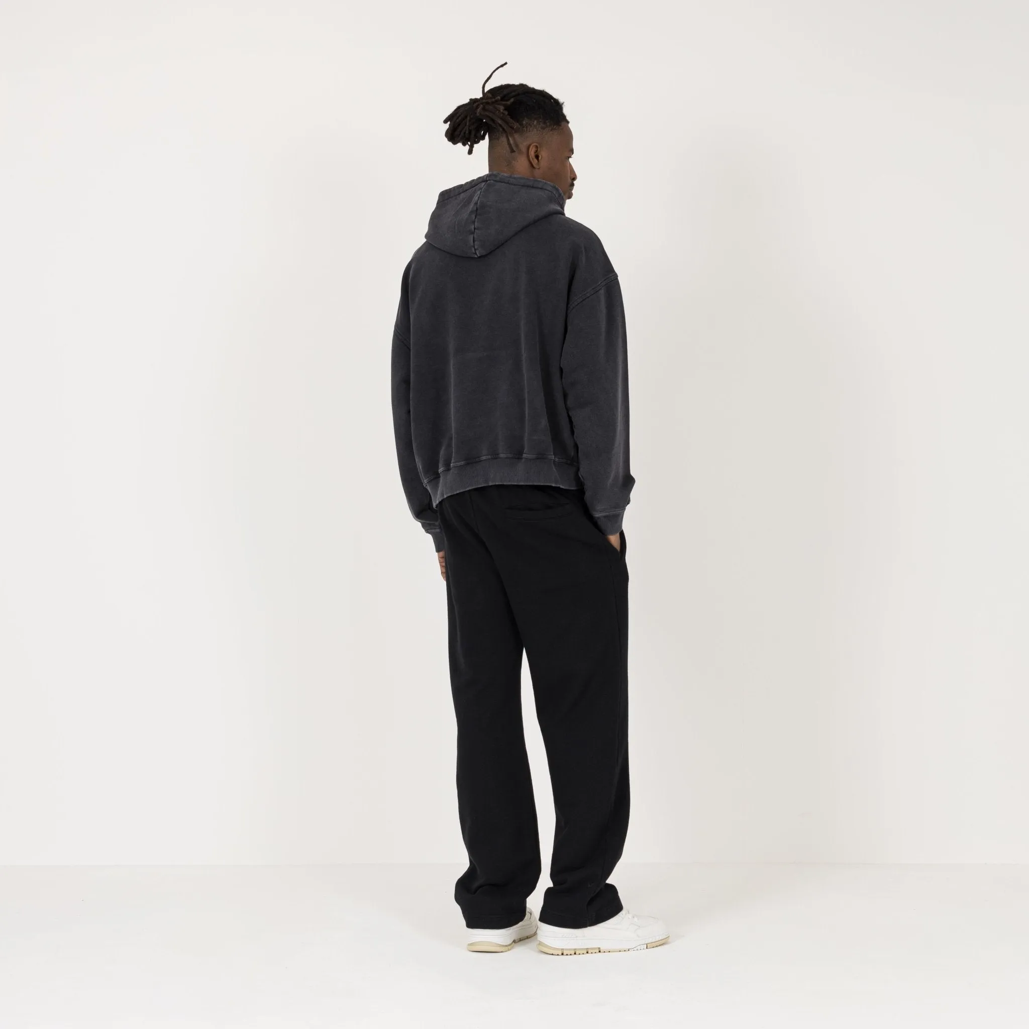 Cropped Hoodie - Vintage Black
