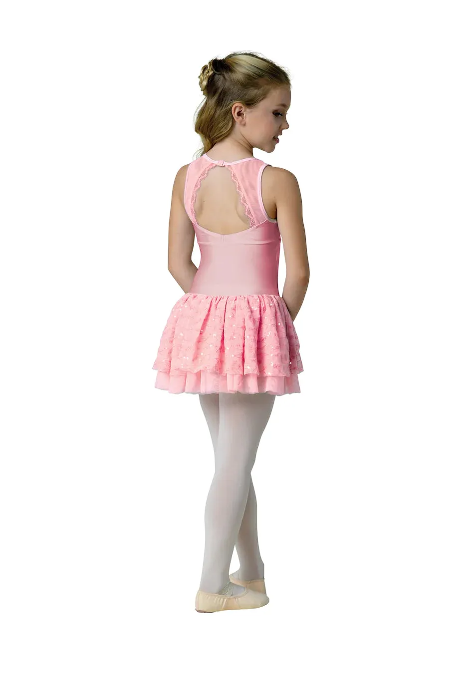 Danz N Motion - Bella Dress With Sequin - Child (22202C) - Pop Pink