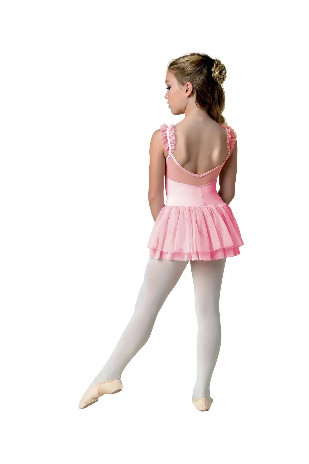 Danz N Motion - Kids Bria Ruffle Strap Camisole Dress - Child (22203C) - Pink