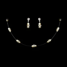 Darling Child's Double Pearl Illusion Jewelry Set