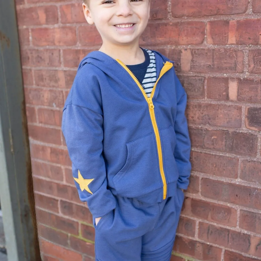 Dash Zip Sweatshirt in Washed Indigo