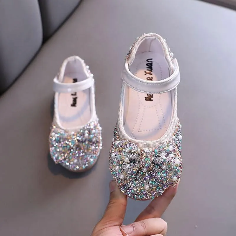 Dazzling Crystal Shoes Fairy Princess Style Designed for Little Princesses