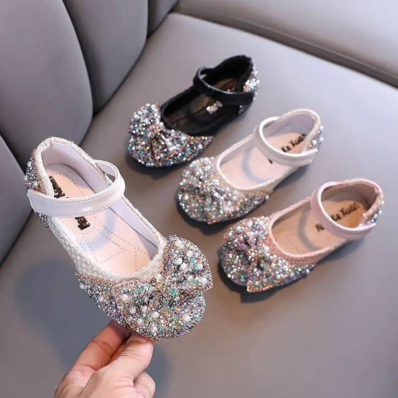 Dazzling Crystal Shoes Fairy Princess Style Designed for Little Princesses