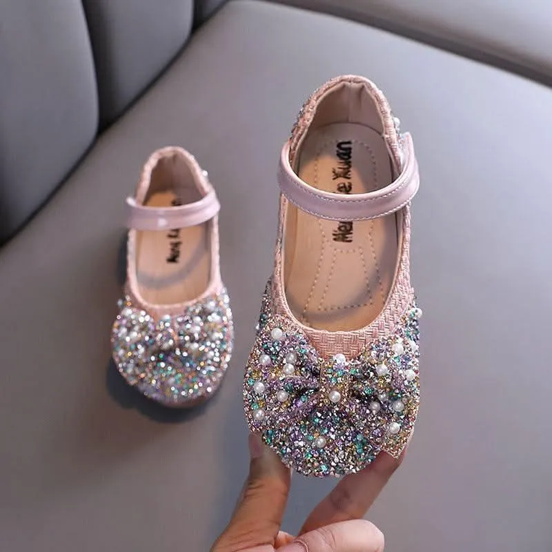 Dazzling Crystal Shoes Fairy Princess Style Designed for Little Princesses