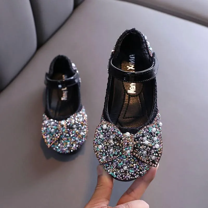 Dazzling Crystal Shoes Fairy Princess Style Designed for Little Princesses