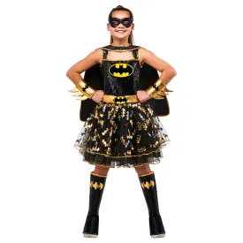DC Batgirl Costume for Kids, Black Dress with Cape