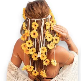 Flower Child Sunflower Crown Headband