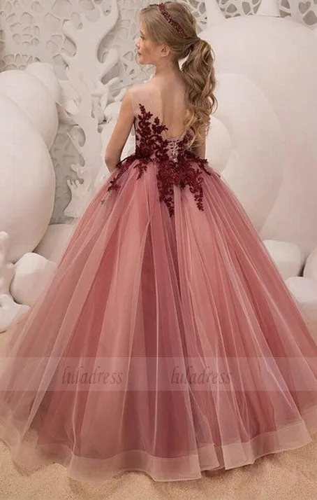 Flower Girl Dress Birthday Wedding Party Holiday Bridesmaid Flower Girl Lace Dress