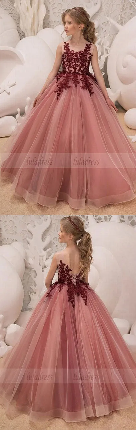 Flower Girl Dress Birthday Wedding Party Holiday Bridesmaid Flower Girl Lace Dress