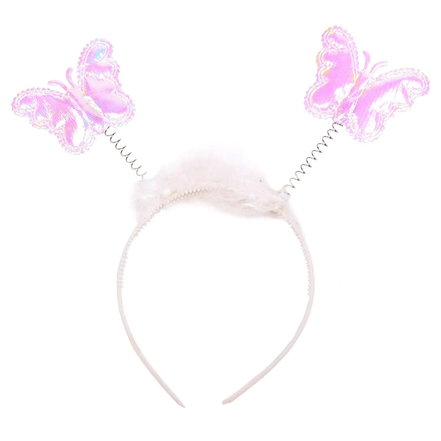 Girls Butterfly Fairy Angel Wing, Wand and Hairband for Baby Kid Birthday Party (White)