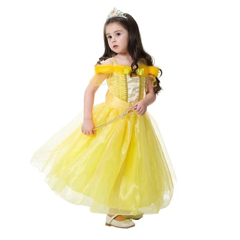 Halloween cosplay costumes Girls' sequin off-shoulder princess dress Fairy Tale Princess Dream Dress Carnival Birthday Party Evening Dress