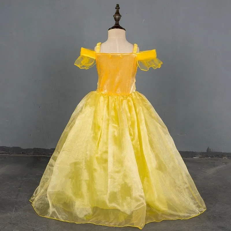 Halloween cosplay costumes Girls' sequin off-shoulder princess dress Fairy Tale Princess Dream Dress Carnival Birthday Party Evening Dress