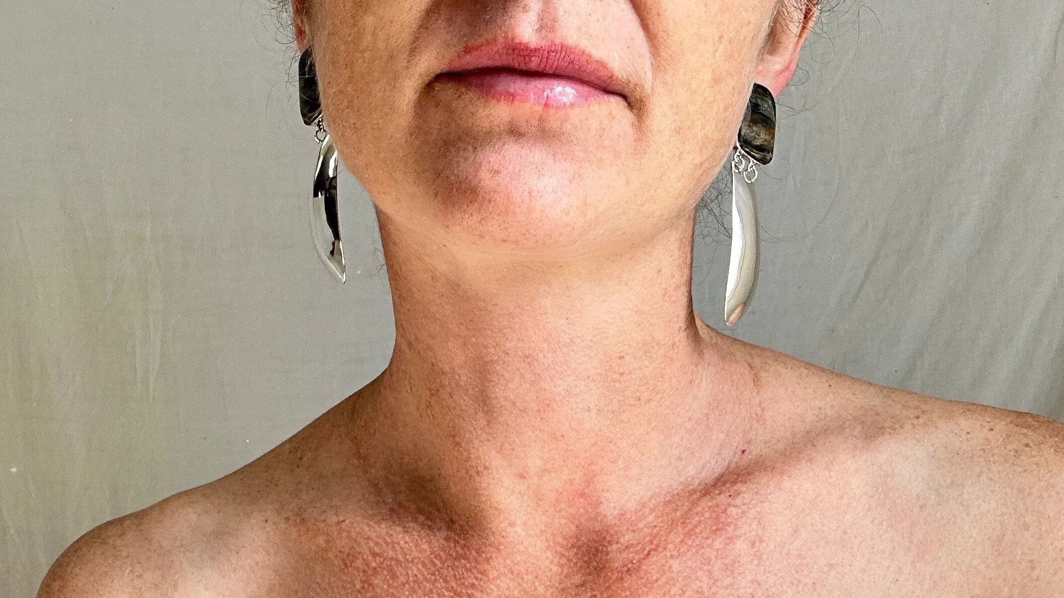 Hypersthene and Sterling Silver Earrings. Atelier Aadya. 2200