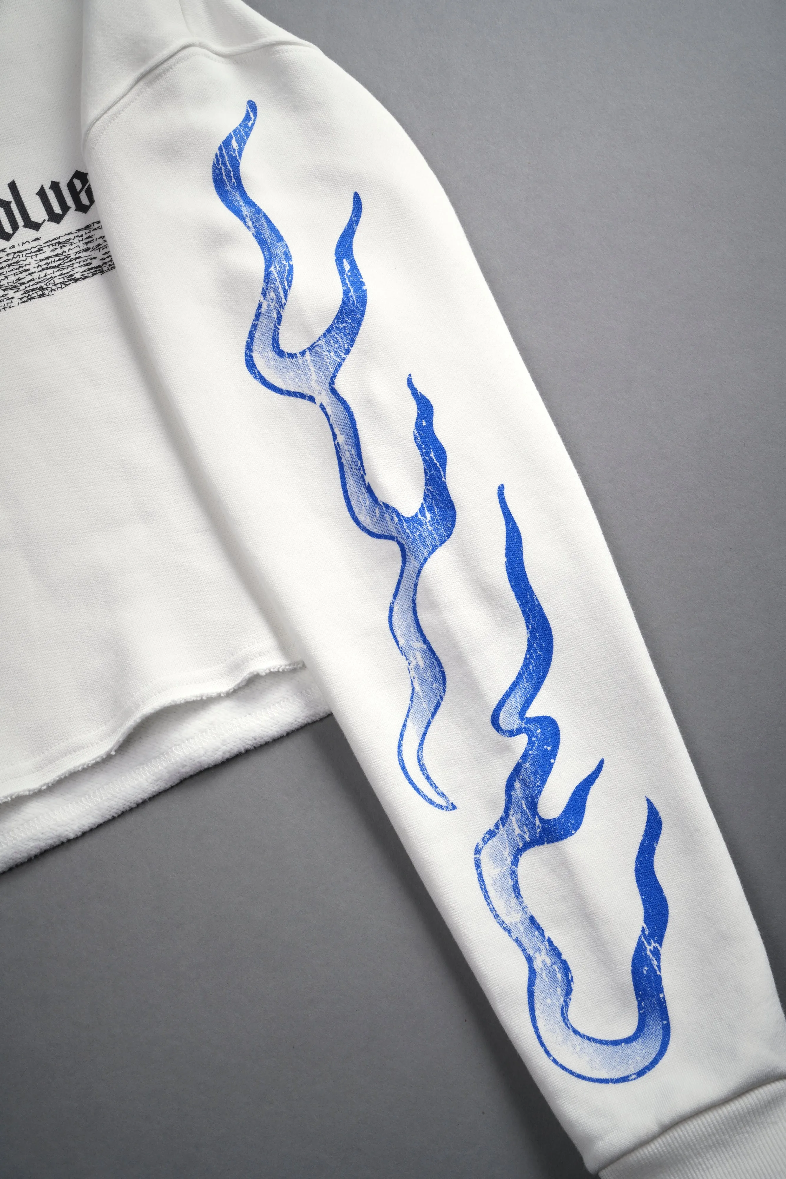 Infernal Bloom "Pierce" (Cropped) Hoodie in Cream