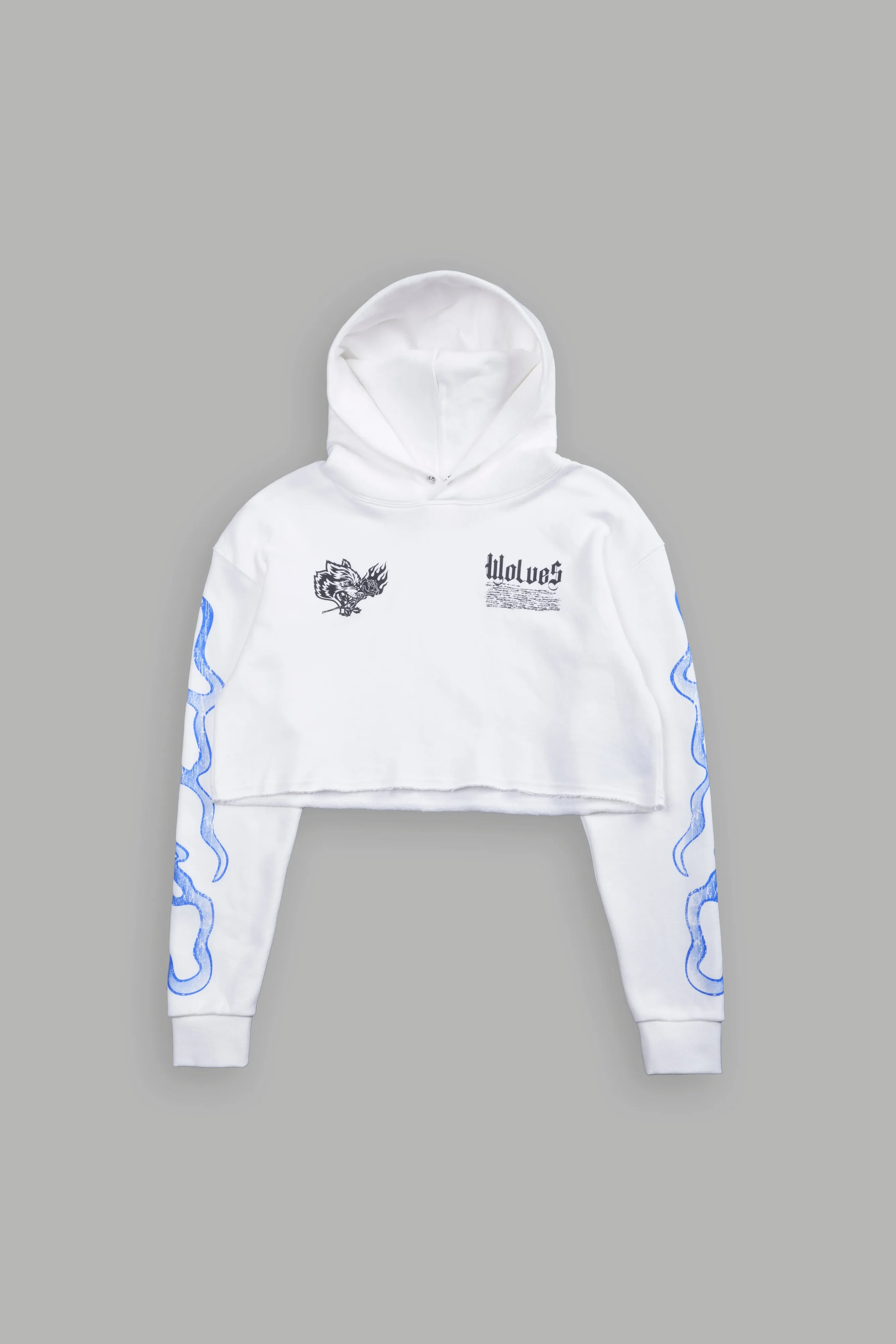 Infernal Bloom "Pierce" (Cropped) Hoodie in Cream