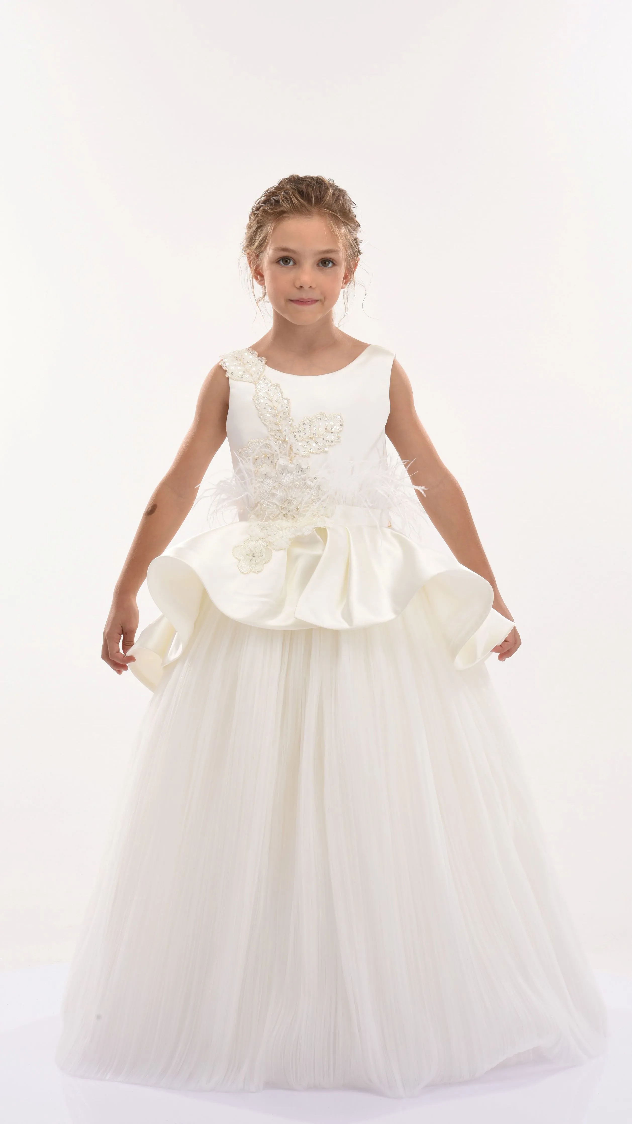 Ivory Belridge Floral Cascade Dress