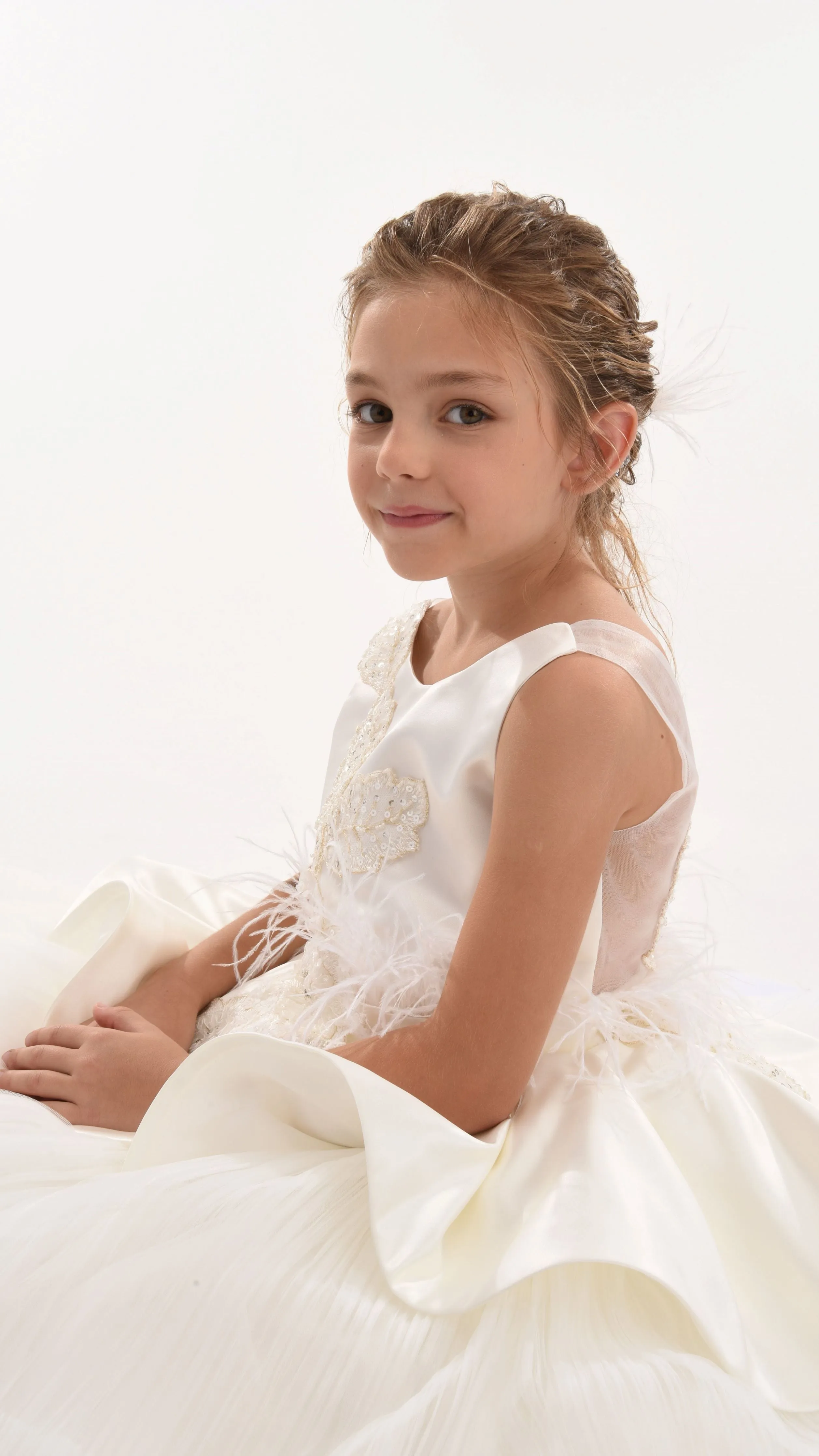Ivory Belridge Floral Cascade Dress