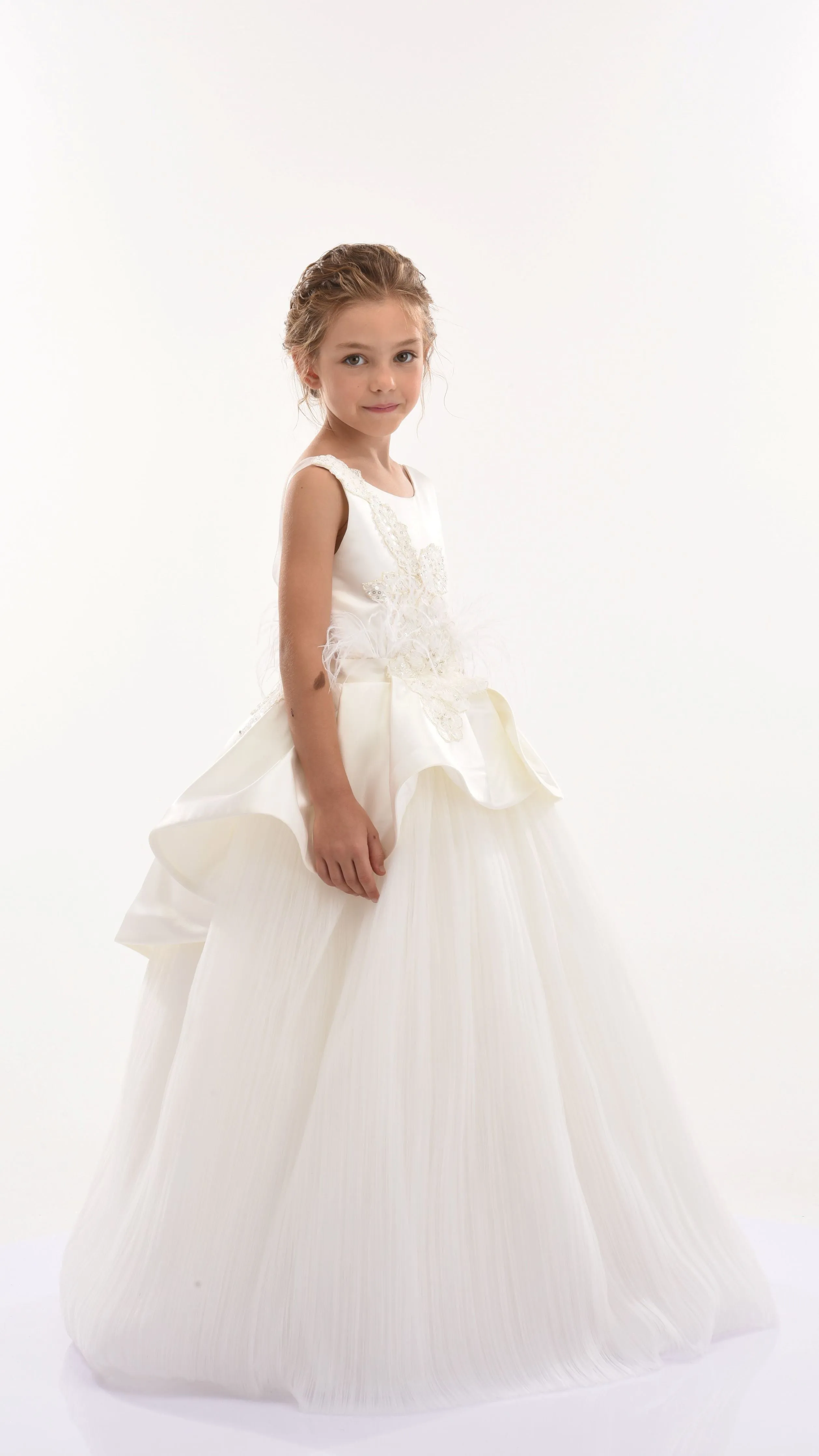 Ivory Belridge Floral Cascade Dress