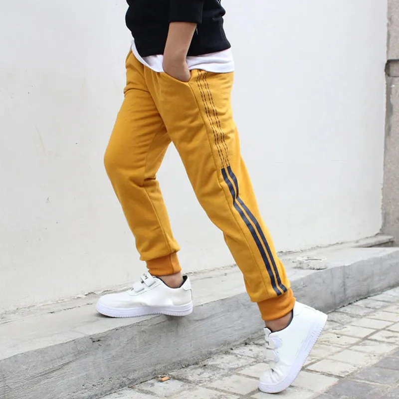 Kids Boys Girls Cotton Clothing Sports Pants Children Boy Running Clothes Pant Trousers Elastic Waist Bottoms