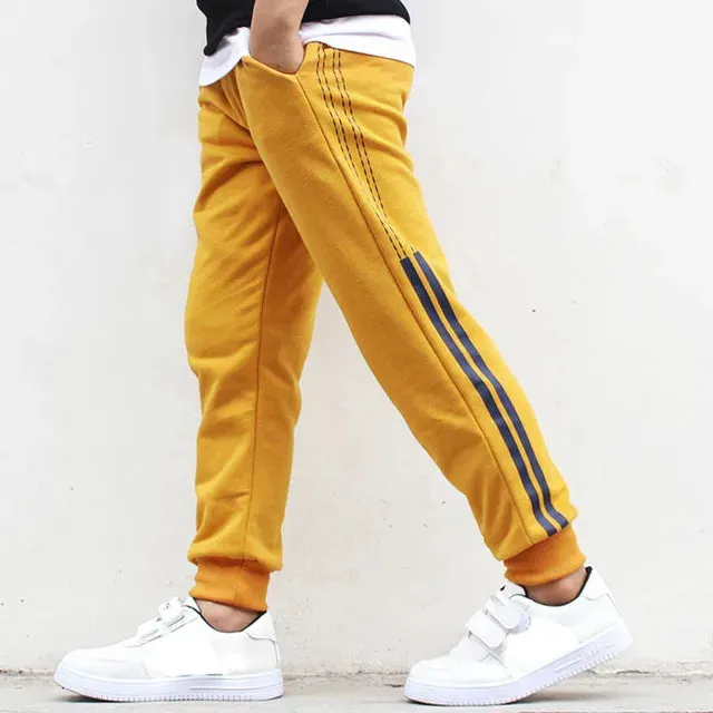 Kids Boys Girls Cotton Clothing Sports Pants Children Boy Running Clothes Pant Trousers Elastic Waist Bottoms