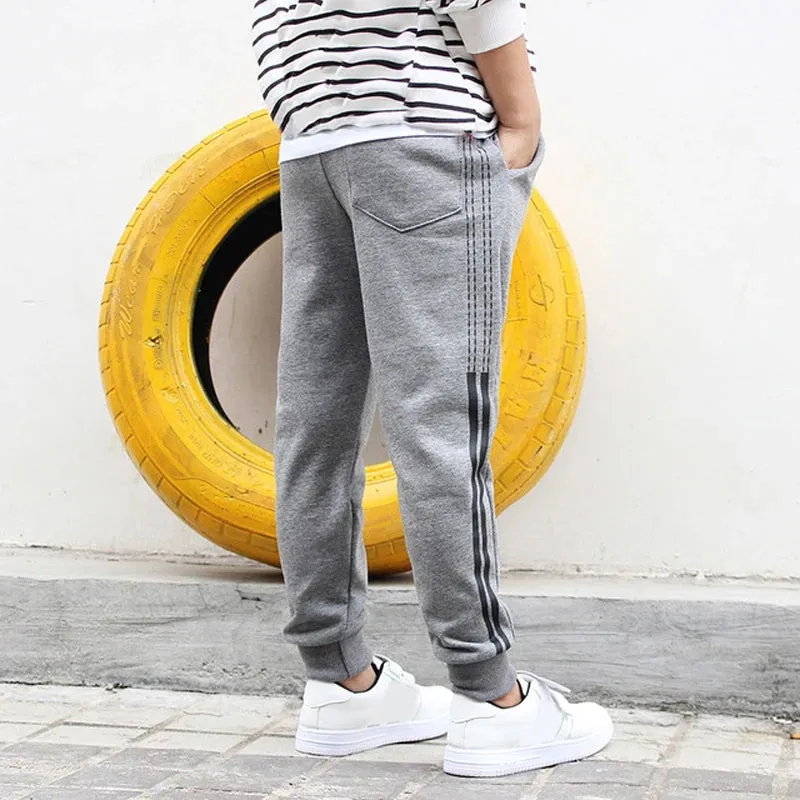 Kids Boys Girls Cotton Clothing Sports Pants Children Boy Running Clothes Pant Trousers Elastic Waist Bottoms