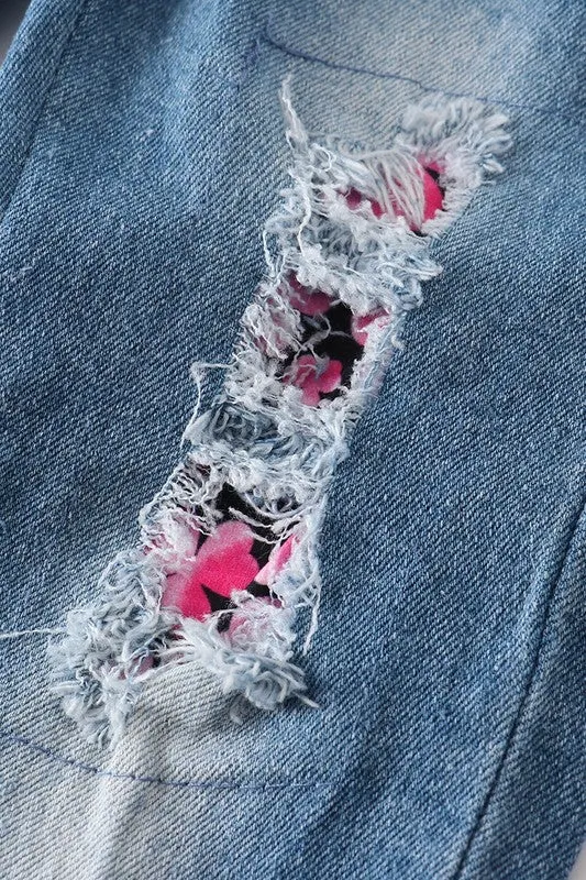 Kids Pink Clover Top and Jeans Set